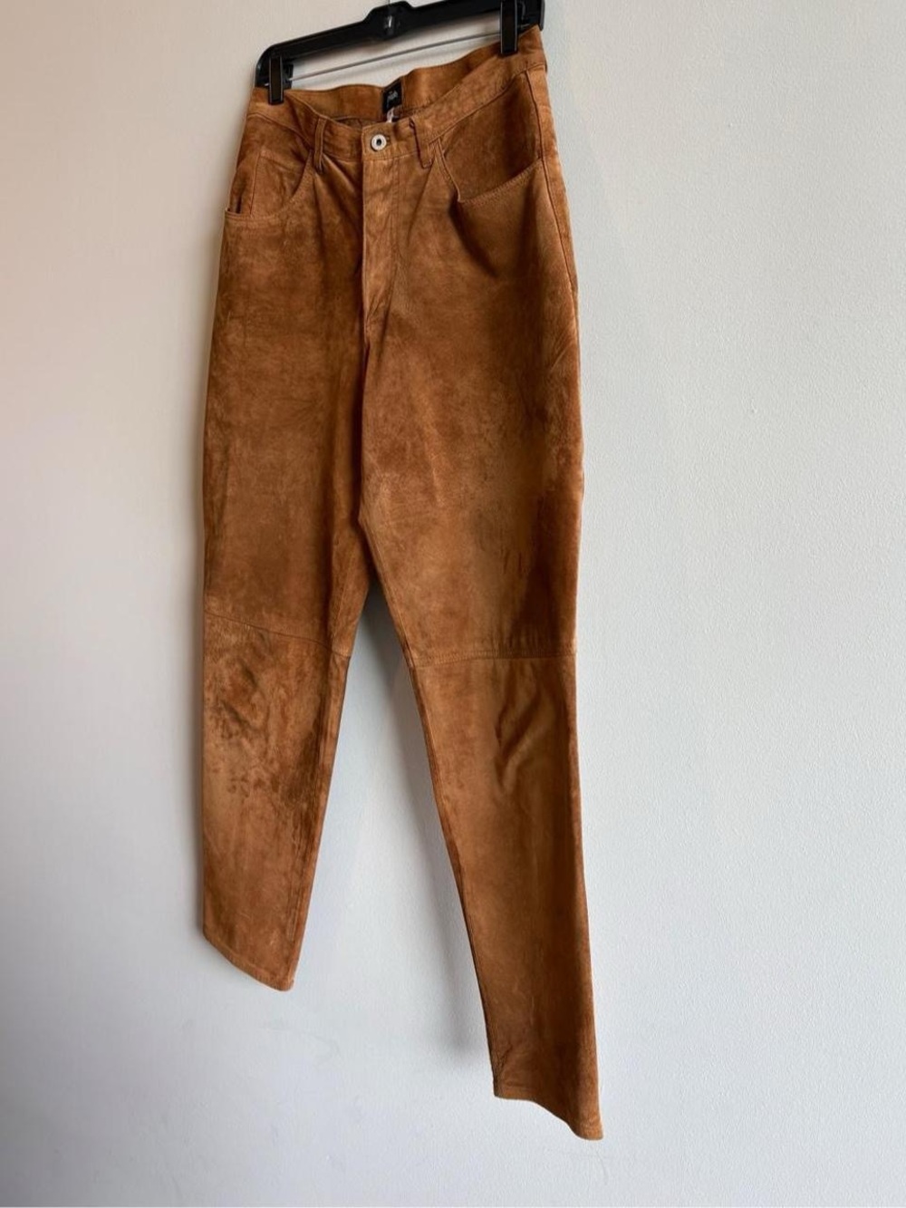Women's leather suede High-Waist Pants